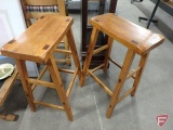 (2) wooden stools