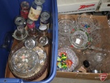 Glassware, serving bowls, platter, vases, cream/sugar, jars with glass lids, jars with metal lids,