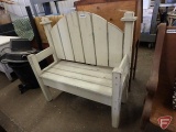 Painted wood bench, 38inW