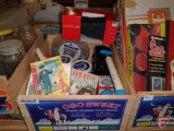 Baseball gloves, skates, Toys, Games and puzzles-Checkers, Life, The Hardy Boys, Clue,