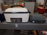 Hamilton Beach Automatic Roaster Oven and Webster typewriter in carry case. Both
