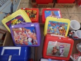 Plastic lunch boxes with matching thermos, The A Team, Killer Tomatoes, An American Tale,