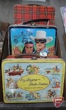 (3) metal lunch boxes, Roy Rogers and Dale Evans, The Lone Ranger, and Plaid.