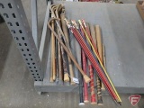 Wood canes, baseball bats, and walking sticks