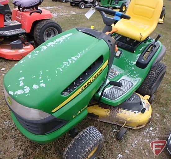 John Deere LA145 hydro-static lawn tractor, 48" deck, 356 hrs