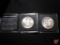 (2) Millenium Republic of Liberia .999 Fine Silver 1 Troy Oz. coins BU