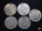 (5) 1922 Peace Dollars, most are F or better, all have tape residue and/or PVC: