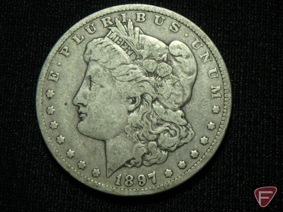 1897 O Morgan Silver Dollar VG to F