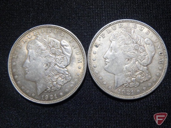 1921 D Morgan Silver Dollar XF, 1921 Morgan Silver Dollar XF to AU