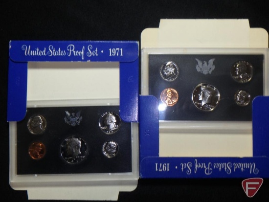 (2) 1971 U.S. Mint proof sets in original packaging