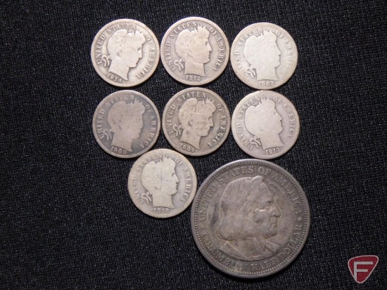 1904 Barber Dime, 1900 Barber Dime, 1916 Barber Dime, 1913 Barber Dime, 1902 Barber Dime