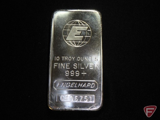 Engelhard 10 Troy Oz. .999+ Silver Bar