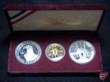 U.S. Olympic Coin 3 piece set of 1984 includes Proof 1984 Silver Dollar,