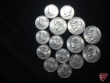 (5) Unc. Bicentennial Ike non-silver dollars, (8) Bicentennial non-silver Kennedy Half Dollars BU