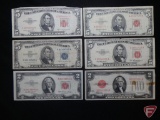 Series of 1928 C Red Seal Jefferson $2 bill, some spotting