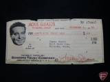 Jackie Gleason Personal Check from Nov. 3, 1958 for $0.69