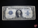 United States Silver Certificate horse blanket from 1923, Blue Seal, VG