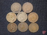 Indian Head Pennies: (2) 1863 G, 1888 G, 1899 G, 1902 G, 1900 G,
