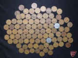 (92) Wheat Pennies, mostly early dates from teens and 1920s