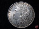 1898 Morgan Silver Dollar AU with light peripheral toning