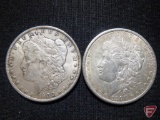 (2) 1900 Morgan Silver Dollars, both AU