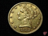 1882 $5 Liberty Gold XF or better