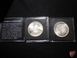 (2) Millenium Republic of Liberia .999 Fine Silver 1 Troy Oz. coins BU