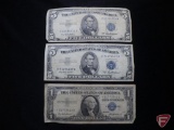 (2) 1953 A $5 Silver Certificates, both VG to F