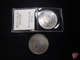 1922 Peace Dollar BU, 1924 Peace Dollar XF to AU