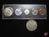 1955 U.S. Year Set BU, 1921 Morgan Silver Dollar VF