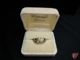 Gent's 14K Yellow Gold Diamond wedding ring, (3) center Diamonds .09 PT ea.,