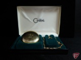 Men's Colibri yellow GF huntington case battery operated pocket watch with 12