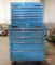 Channel Lock 2 pc. tool chest on casters, 7 drawers on top, 5 drawers on bottom, with keys