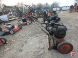 Gas power reel mower with 4 cycle Briggs & Stratton gas engine
