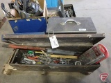 Tool boxes and contents: open end wrenches, pliers, pipe wrenches, hammer, nut drivers,