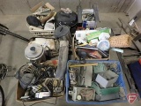 Contents of pallet: small charcoal grill, (2) electric coffee percolators, digital scale, flashlight