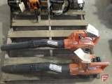 (2) Echo PB-250LN gas leaf blowers; one labeled no compression, muffler is missing