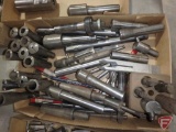 Collets for bridgeport mill (R 8), other various arbors and boring bars, roughing end mill, reamers,
