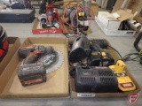 Content of (2) flats: Ryobi 18V cordless drill, (2) 18V batteries and (2) chargers;