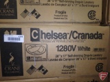 Crane Plumbing Chelsea/Cranada 1280V White China Lavatory sink, 20