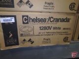 Crane Plumbing Chelsea/Cranada 1280V White China Lavatory sink, 20