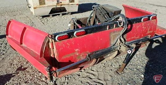 Pulling snow plow, rear truck mount, 8 ft. main with 4 ft. side wings 33 in. tall