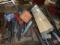 Staplers, C-clamps, hacksaw, wedges, paint mixer, funnel, drill bits