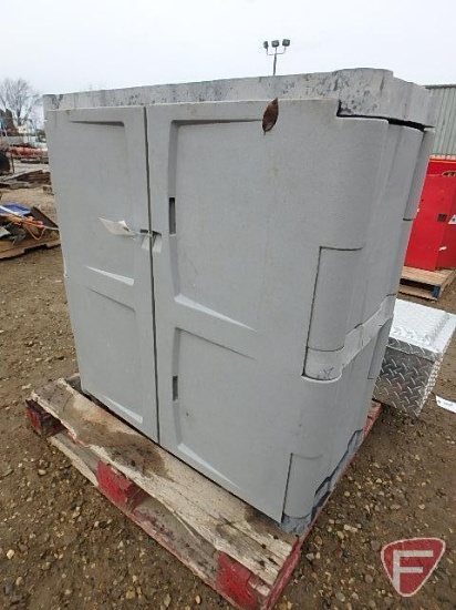 2 door poly storage cabinet