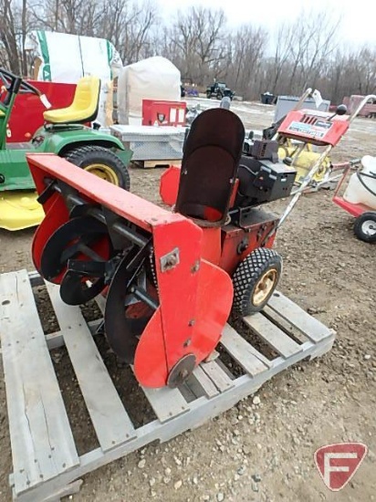 Sears Craftsman Eager-1 walk behind snow blower with chains, 26" path