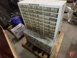 Weatherhead hardware cabinet with large assortment of brass fittings