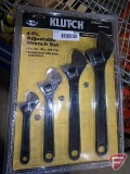 Klutch 4-piece adjustable wrench set