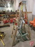 Werner 6' wooden step ladder, 200 lb. capacity