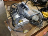 Skilsaw with metal cutting blade and Stanley router
