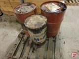 Approx. 250 gallons of used oil, approx. 30 gallons of gun grease, asst. farm chemicals, oil filters